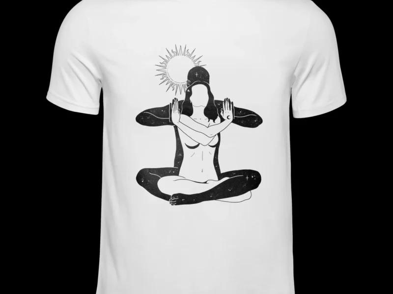 Meditation muska kratka bela