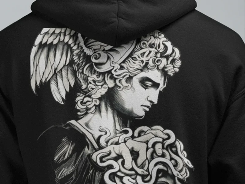 Početna | Astral Studios — Autentične majice i streetwear odeća Crni pamučni duks Odisej i Meduza