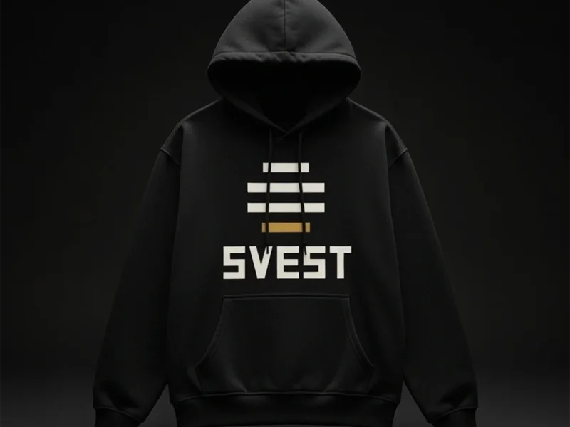 SVEST crni streetwear hoodie unisex
